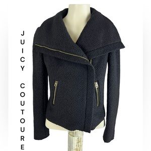 Juicy couture black wool moto jacket 💫